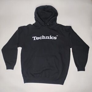 Technics Black Hoodie Size M SL-1200 Official Genuine Vintage 1990's Original DJ